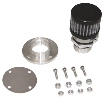 compare product Moroso Non-Weld Valve Cover Breather Kit - Black Finish