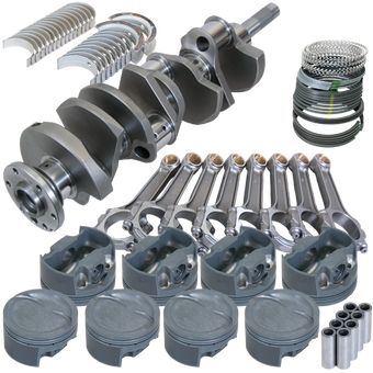 compare product Eagle Ford FE 4.125in Crank 6.700in I-Beam Rods -26cc Inv Dome 4.080in Pistons Rotating Assembly