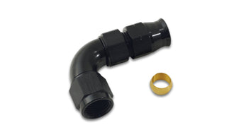 compare product Vibrant 1/2In Tube to -8AN Female 90 Degree Union Adapter Fitting w/ Olive Inserts