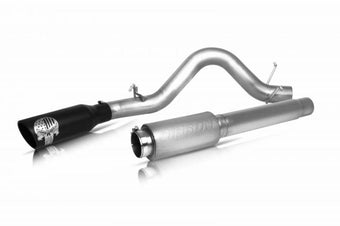 compare product Gibson 11-14 Ford F-150 XLT 3.7L 4in Patriot Skull Series Cat-Back Single Exhaust - Stainless