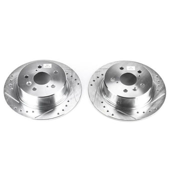 compare product Power Stop 95-99 Toyota Avalon Rear Evolution Drilled & Slotted Rotors - Pair
