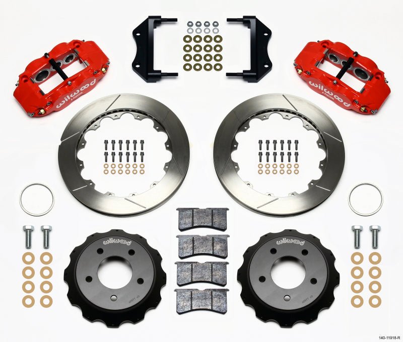 Wilwood Narrow Superlite 6R Front Hat Kit 12.88in Red 84 - 87 Corvette C4 - My Store