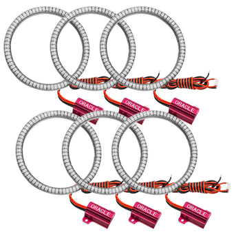 compare product Oracle Ultima GTR LED Waterproof Tail Light Halo Kit - 6 Rings - Red
