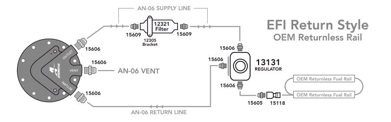 Aeromotive Phantom 200 Fuel System - Return Style w/3/8in Quick Connect - My Store