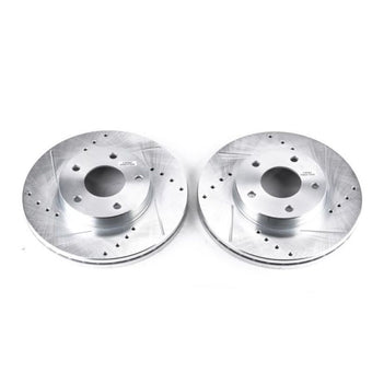 compare product Power Stop 89-90 Nissan 300ZX Front Evolution Drilled & Slotted Rotors - Pair