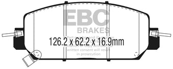 compare product EBC 2017+ Honda CR-V 1.5L Turbo Ultimax2 Front Brake Pads