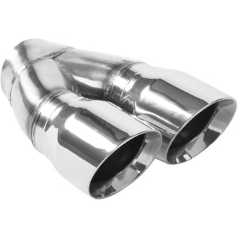 compare product MagnaFlow Double Wall 3in Dual Round Polished Tip 2.25in Inlet