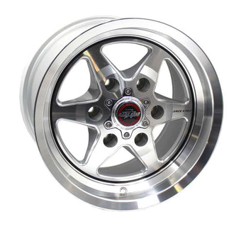 compare product Race Star 93 Truck Star 15x10 / 6x5.50 BC / 6.63 BS / 28 Offset / 78.10 Bore / Silver/Machined Wheel