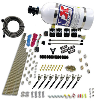 compare product Nitrous Express 8 Cyl VXL Direct Port 4 Solenoids Nitrous Kit (200-500HP) w/10lb Bottle