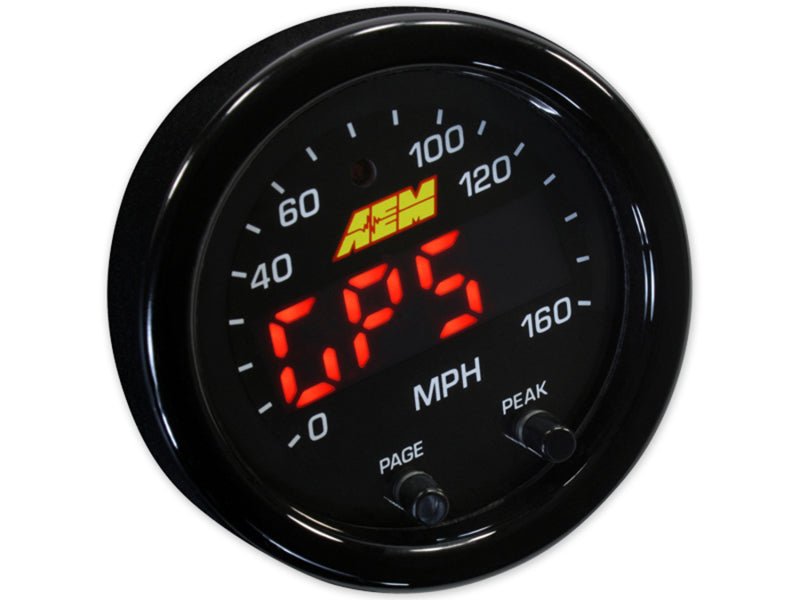 AEM X - Series 0 - 160 MPH Black Bezel w/ Black Face GPS Speedometer Gauge - My Store