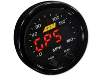AEM X - Series 0 - 160 MPH Black Bezel w/ Black Face GPS Speedometer Gauge - My Store