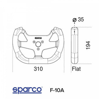 compare product Sparco F10A Suede Black Steering Wheel