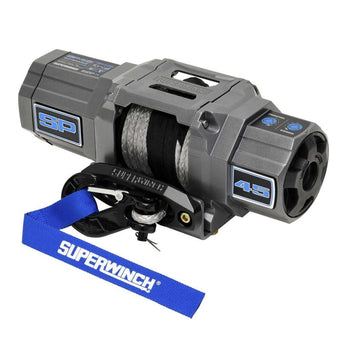 compare product Superwinch 4500 LBS 12V DC 1/4in x 40ft Synthetic Rope Hawse Fairlead SP 45SR Winch