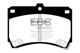 compare product EBC 94-97 Ford Aspire 1.3 manual Ultimax2 Front Brake Pads