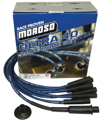 compare product Moroso Universal/Mopar/Chrysler (w/Hemi Heads) Ignition Wire Set - Ultra 40 - Blue