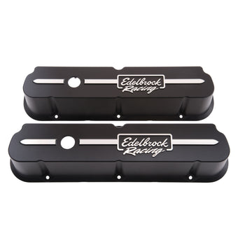 compare product Edelbrock Valve Cover Racing Series Ford 289-302-351W CI V8 Tall Black