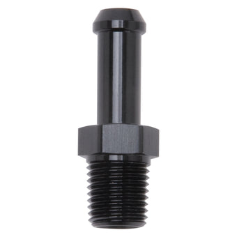 compare product Edelbrock Hose End Straight 1/4In NPT to 3/8In Barb Black Anodize