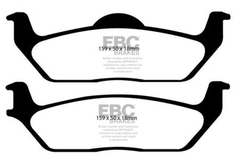 compare product EBC 11 Ford F150 3.5 Twin Turbo (2WD) 6 Lug Extra Duty Rear Brake Pads