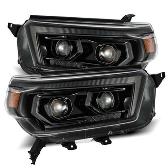compare product AlphaRex 10-13 Toyota 4Runner PRO-Series Proj Headlights Plank Style Alpha Blk w/Seq Signal/DRL