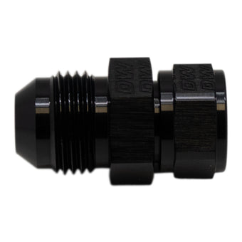 compare product DeatschWerks 8AN Male Flare to Fuel Pump Outlet Barb Adapter - Anodized Matte Black