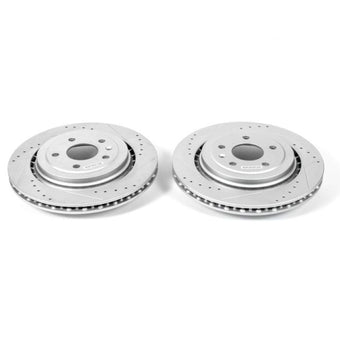 compare product Power Stop 14-19 Chevrolet Corvette Rear Evolution Drilled & Slotted Rotors - Pair
