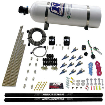 compare product Nitrous Express 10 Cyl Piranha Nozzle Direct Port Nitrous Kit (250-500HP) w/15lb Bottle