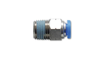 compare product Vibrant Male Straight Pneumatic Vacuum Fitting 1/4in NPT Thread for use with 3/8in 9.5mm OD tubing