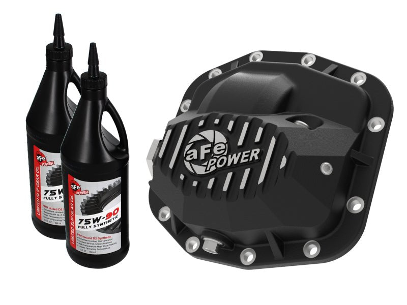 aFe 18 - 23 Jeep Wrangler JL Pro Series (Dana M186) Front Diff Cover w/ Oil - Black - My Store