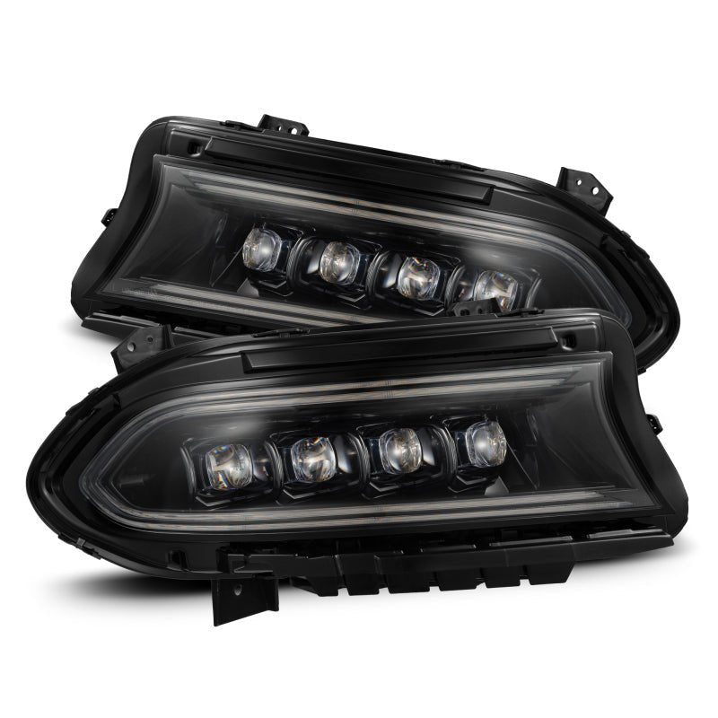 AlphaRex 15 - 23 Dodge Charger NOVA LED Proj Headlights Alpha - Blk w/Actv Light & Seq.Sig / SB DRL - My Store