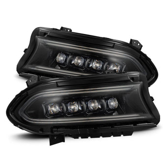 compare product AlphaRex 15-23 Dodge Charger NOVA LED Proj Headlights Alpha-Blk w/Actv Light & Seq.Sig / SB DRL