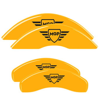 compare product MGP 4 Caliper Covers Engraved Front & Rear MGP Yellow finish black ch