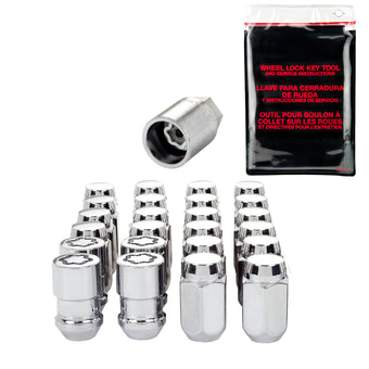 compare product McGard 6 Lug Hex Install Kit w/Locks (Cone Seat Nut) 1/2-20 / 13/16 Hex / 1.5in. Length - Chrome