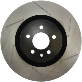 compare product StopTech Power Slot 07-10 Ford Mustang Shelby Front Left Slotted Rotor