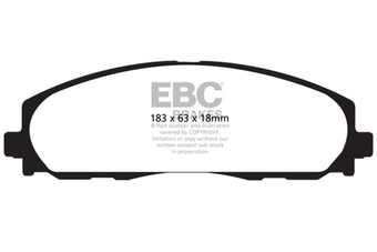compare product EBC 2016+ Chrysler Pacifica (Ru) 3.6L Extra Duty Front Brake Pads
