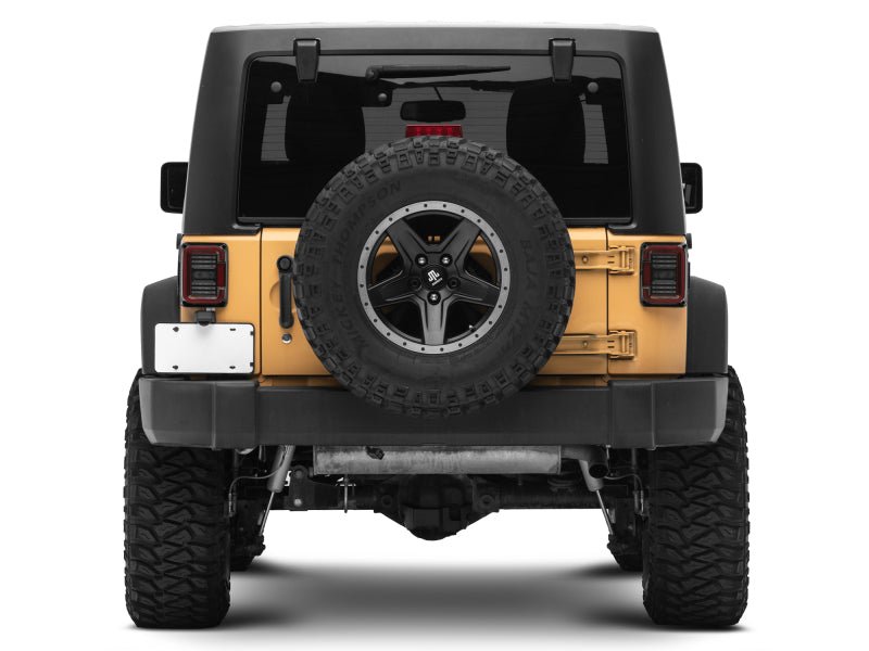Raxiom 07 - 18 Jeep Wrangler JK Axial Series LED Halo Tail Lights - Black Housing (Dark Smoked Lens) - My Store