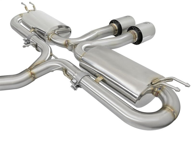aFe Takeda 3in 304 SS Cat - Back Exhaust System w/Polished Tips 2017+ Honda Civic Si (4dr) I4 1.5L (t) - My Store