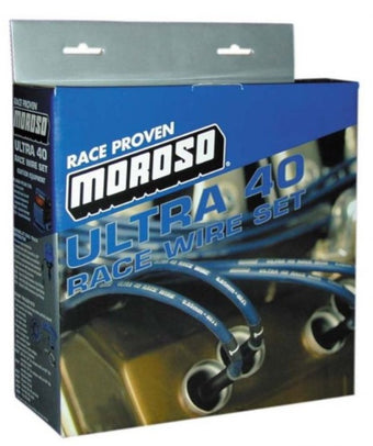compare product Moroso Ford 429-460 Ignition Wire Set - Ultra 40 - Sleeved - HEI - 135 Degree - Black