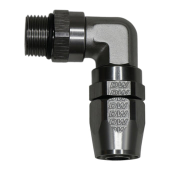 compare product DeatschWerks 10AN ORB Female Swivel 90-Degree Hose End CPE - DW Titanium