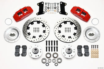 compare product Wilwood Dynapro 6 Front Hub Kit 12.19in Drilled Red 67-69 Camaro (*Line Kit Needed*)