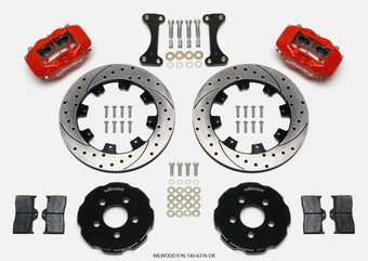 compare product Wilwood Forged Dynalite Front Hat Kit 12.19in Drilled Red 00-04 PT Cruiser/03-04 SRT/4