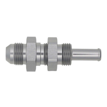 compare product DeatschWerks 8AN Male Flare to Straight 3/8in Single Hose Barb - Anodized DW Titanium