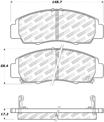 compare product StopTech Street Select Brake Pads - Front/Rear