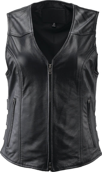 compare product Kuryakyn Leather By River Road Plains Leather Vest Black Womens - Large