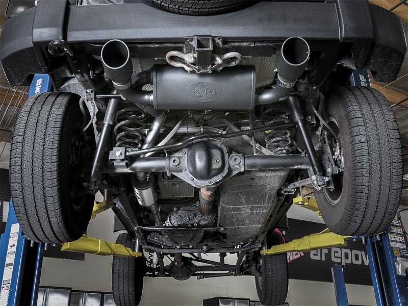 aFe Rebel Series 2.5in 409 SS Cat - Back Exhaust w/ Black Tips 2007+ Jeep Wrangler (JK) V6 3.6L/3.8L - My Store
