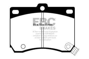 compare product EBC 91-96 Ford Escort 1.8 Yellowstuff Front Brake Pads