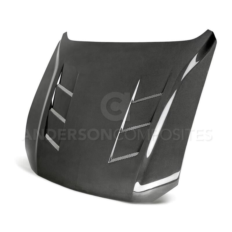 Anderson Composites 2018 Ford Mustang GT Type - SA Style Heat Extractor Double Sided Carbon Fiber Hood - My Store