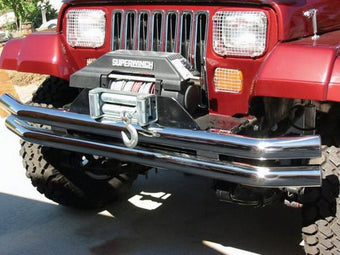 compare product Rampage 1976-1983 Jeep CJ5 Double Tube Bumper - Stainless