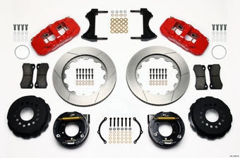 compare product Wilwood AERO4 Rear P-Brake Kit 14.00in Red 2005-2014 Mustang