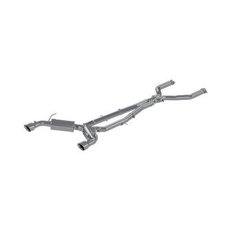 compare product MBRP 16-22 Infiniti Q50 3.0L FWD/AWD 3in Cat Back w/ 4.5in OD Tips - T304