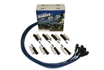 compare product Moroso GM LS Ignition Wire Set - Ultra 40 - Unsleeved - Coil-On - Blue
